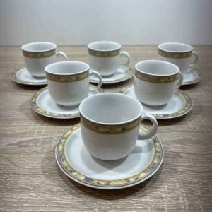 SET 6 TAZAS PORCELANA DE BOHEMIA THUN