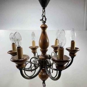 LÁMPARA DE TECHO DE MADERA