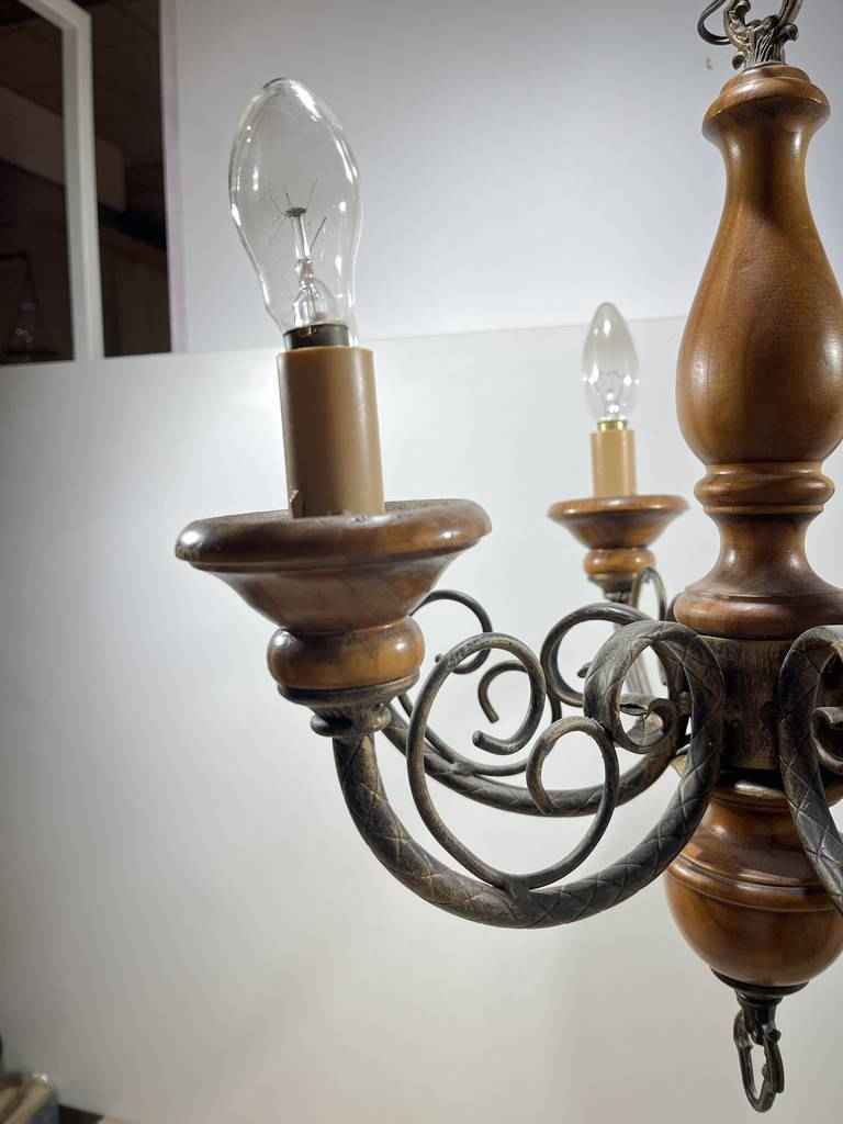 LÁMPARA DE TECHO DE MADERA - Imagen 6