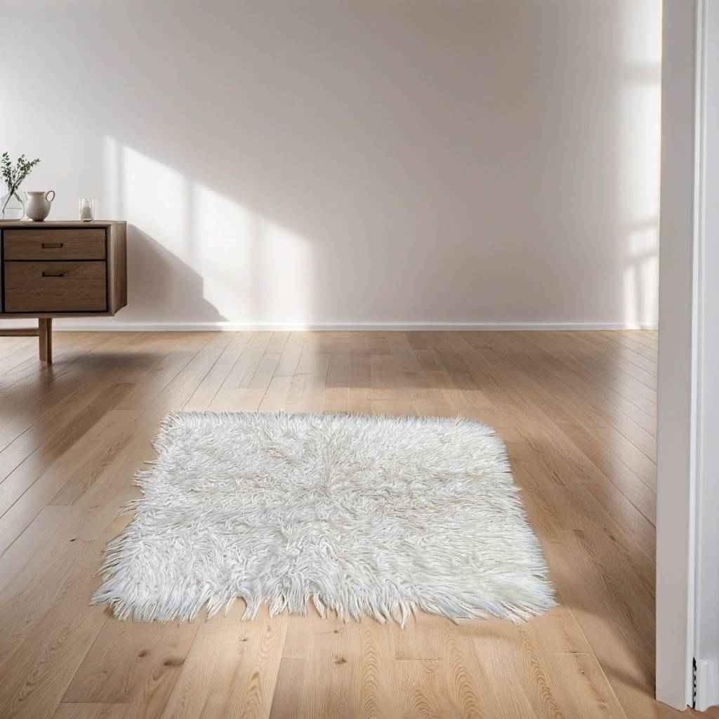 ALFOMBRA BLANCA DE PELO