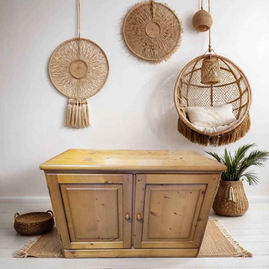 MUEBLE DE MADERA DE PINO