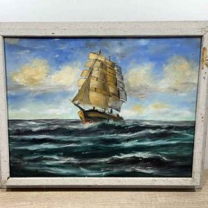 CUADRO DE VELERO CON MARCO