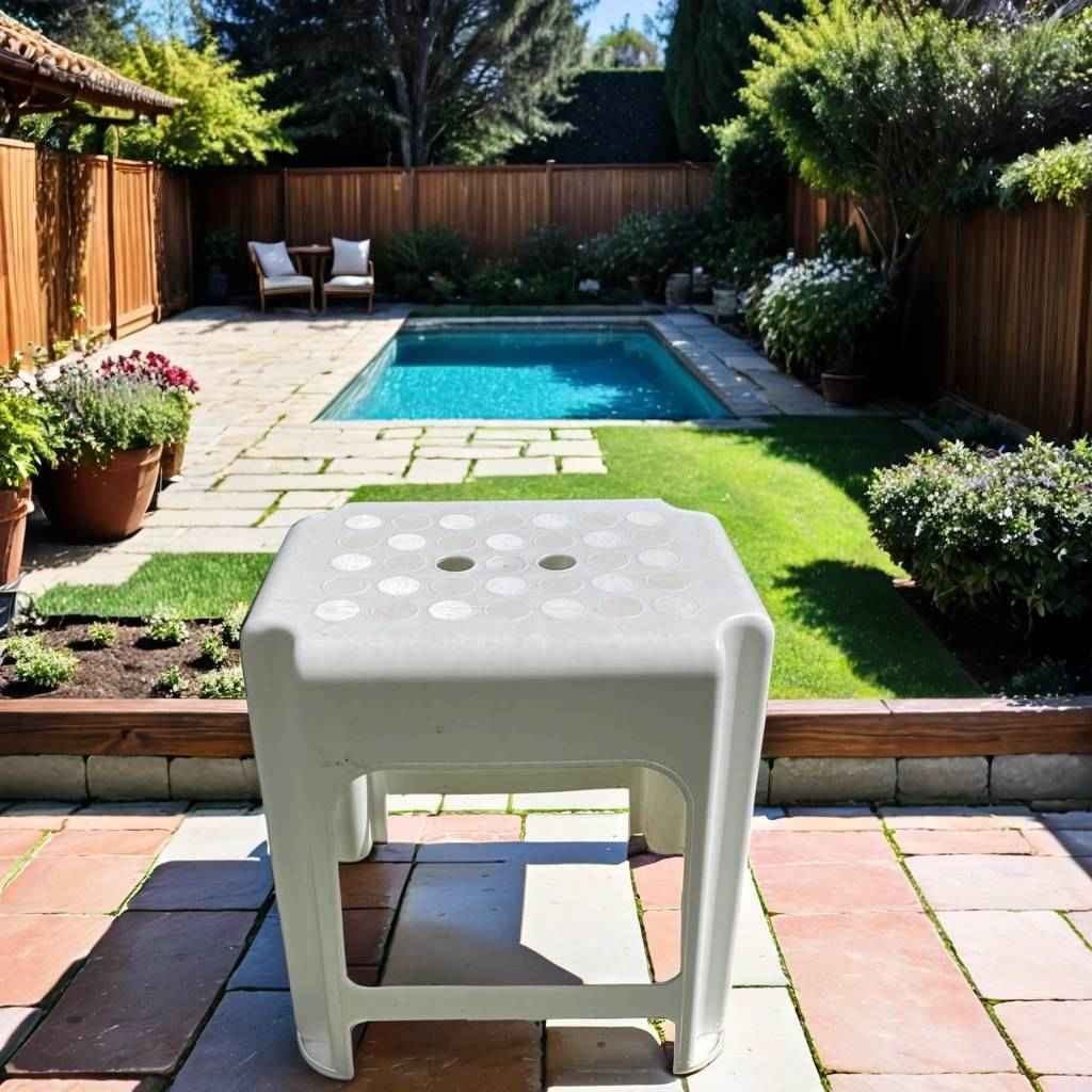 TABURETE DE PLÁSTICO BLANCO