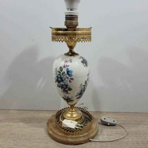 LÁMPARA DE PORCELANA Y BRONCE