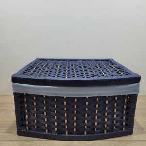CESTO DE MIMBRE AZUL