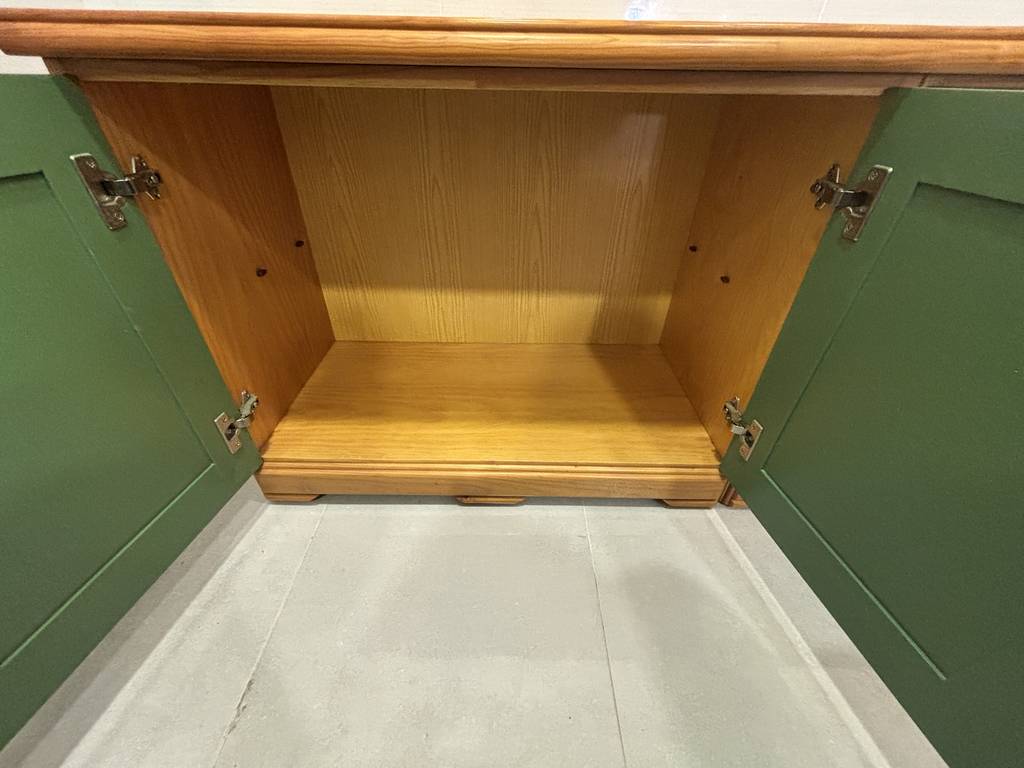 APARADOR DE SALON RUSTICO DE COLOR VERDE - Imagen 2