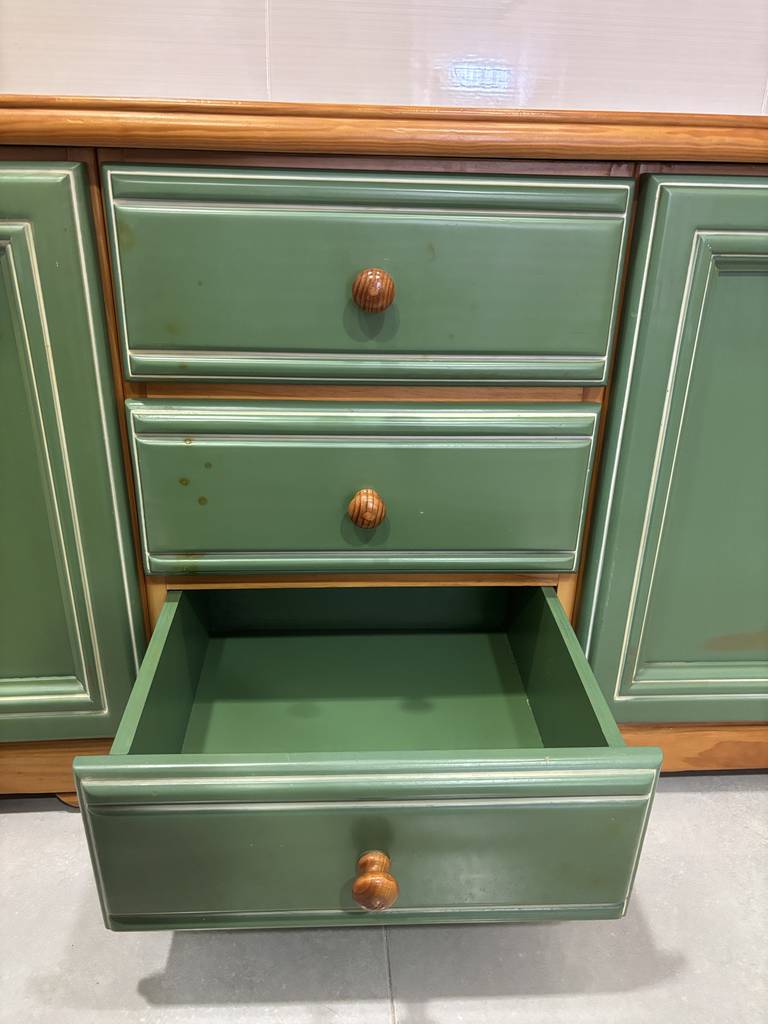 APARADOR DE SALON RUSTICO DE COLOR VERDE - Imagen 3