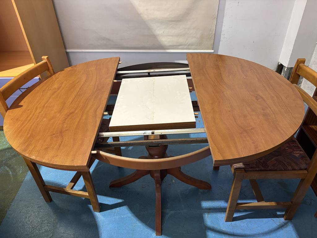 MESA DE COMEDOR EXTENSIBLE CON 3 SILLAS - Imagen 4