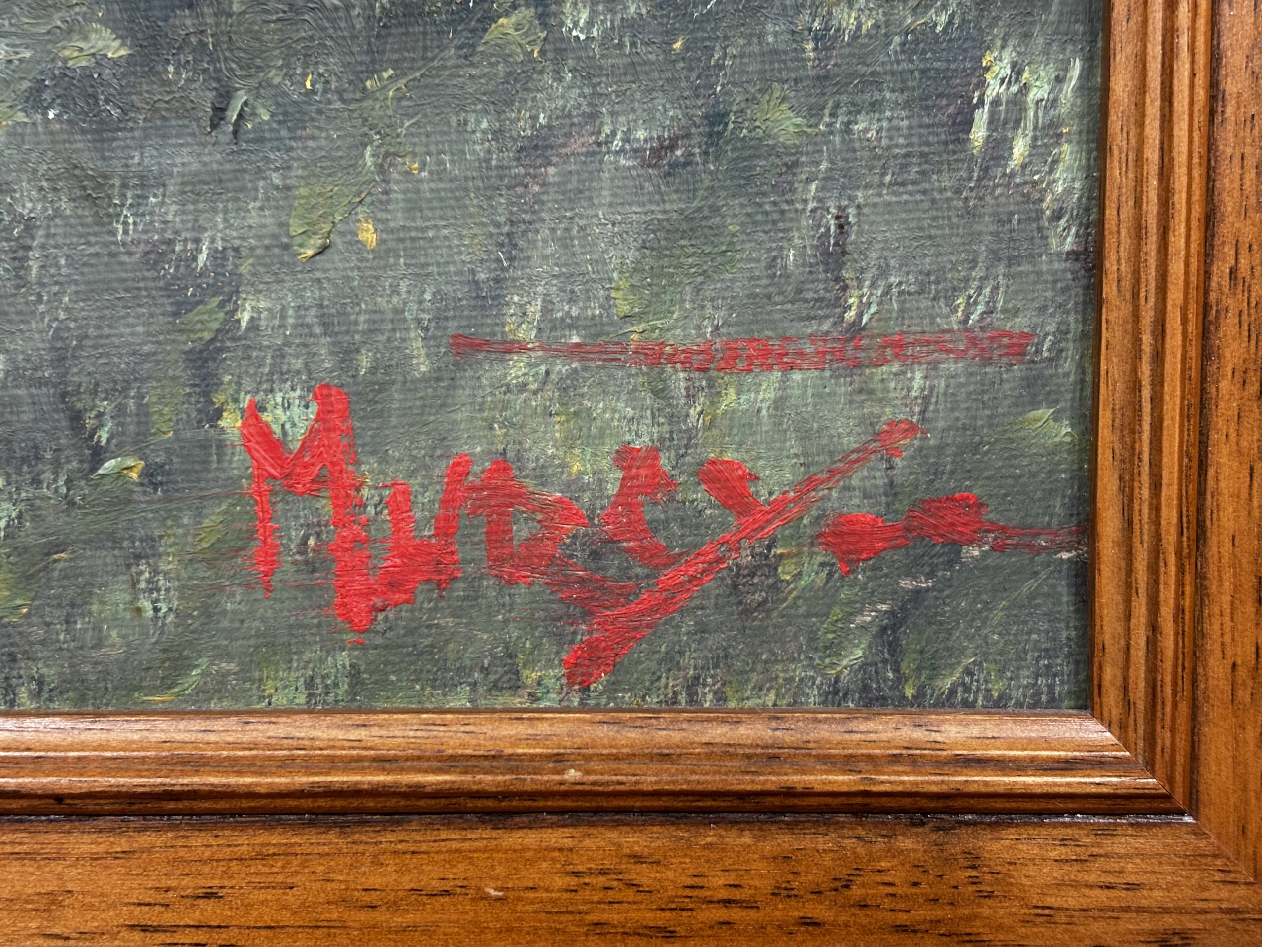 CUADRO PAISAJE DE ALDEA EN OLEO - Imagen 5