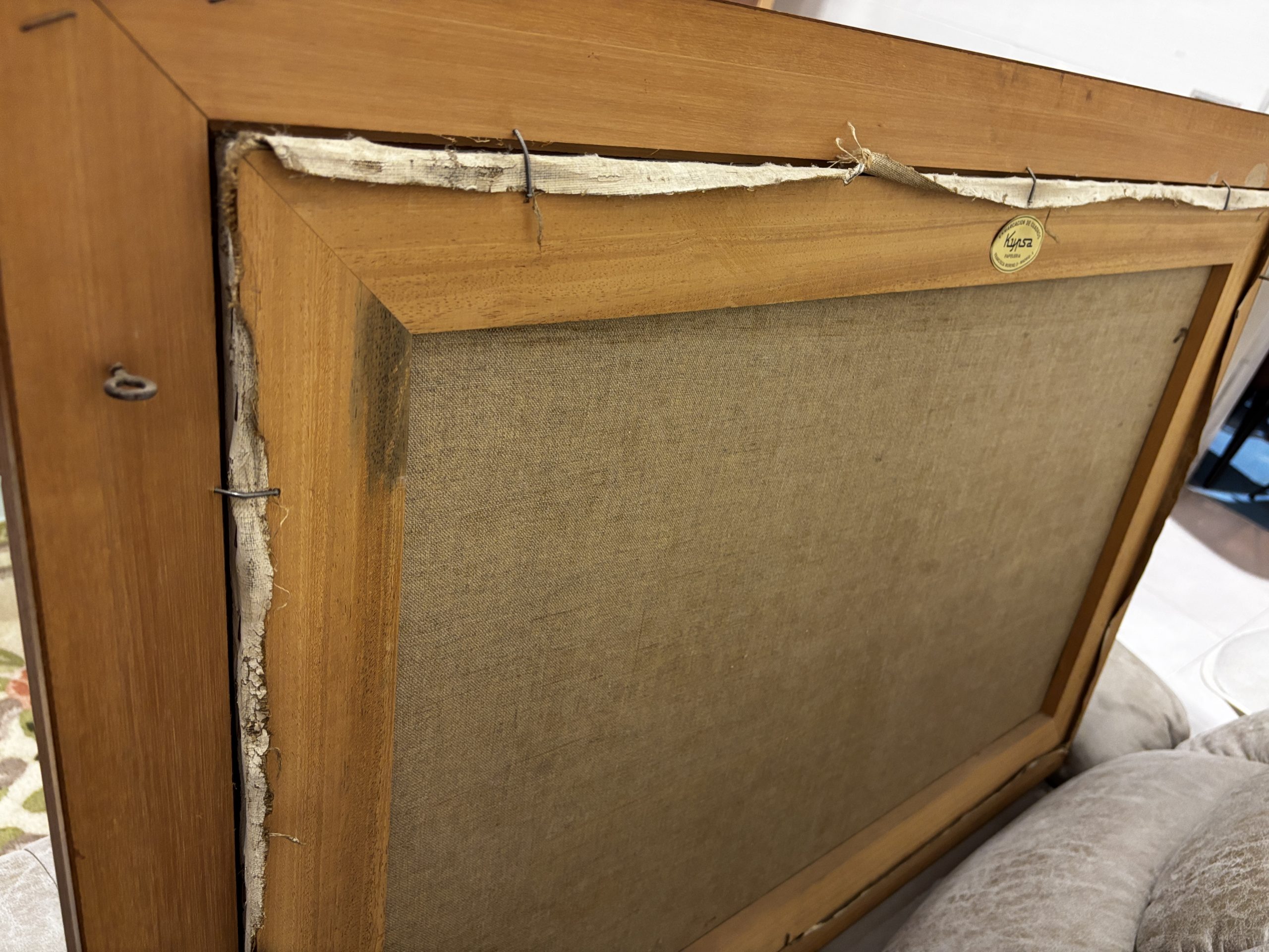 CUADRO PAISAJE DE ALDEA EN OLEO - Imagen 7