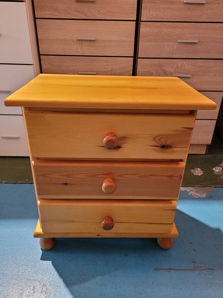 MESITA DE NOCHE DE PINO - Imagen 2