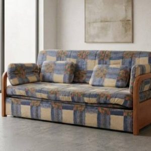 SOFA CAMA AZUL DE PINO