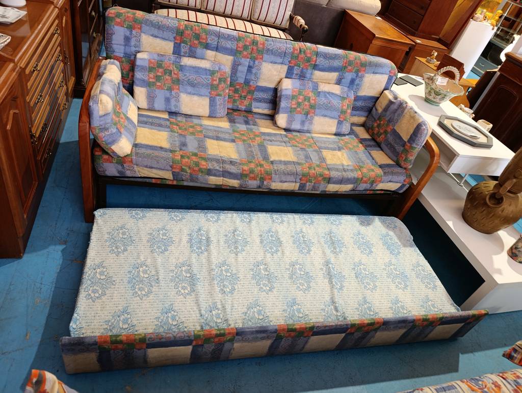 SOFA CAMA AZUL DE PINO - Imagen 6