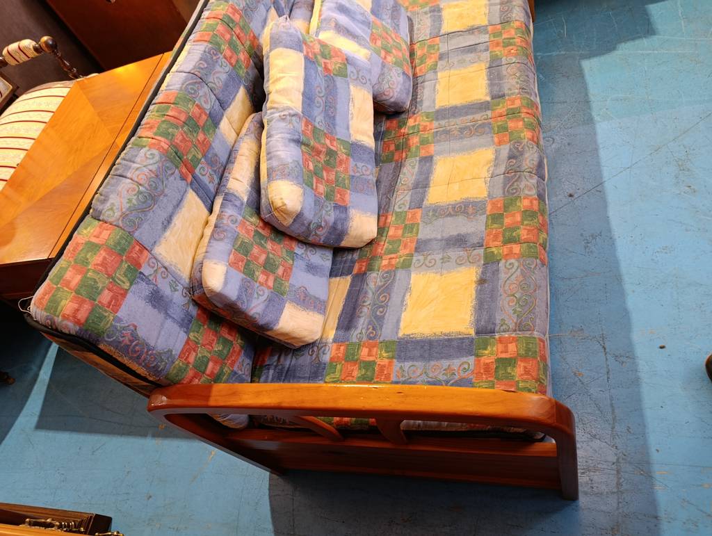 SOFA CAMA AZUL DE PINO - Imagen 4