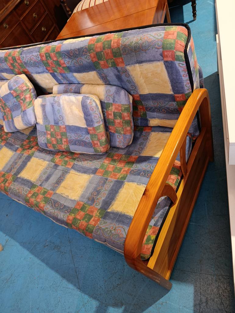 SOFA CAMA AZUL DE PINO - Imagen 5