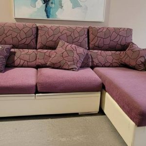 CHAISELONGUE BEIGE/MORADO