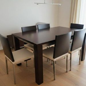 MESA DE COMEDOR WENGUE / 6 SILLAS
