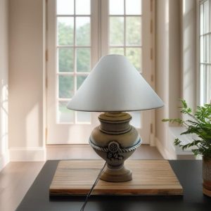 LAMPARA SOBREMESA ESTILO RUSTICO