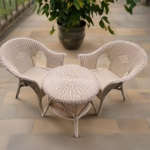 CONJUNTO DE MUEBLES MIMBRE Y RATTAN
