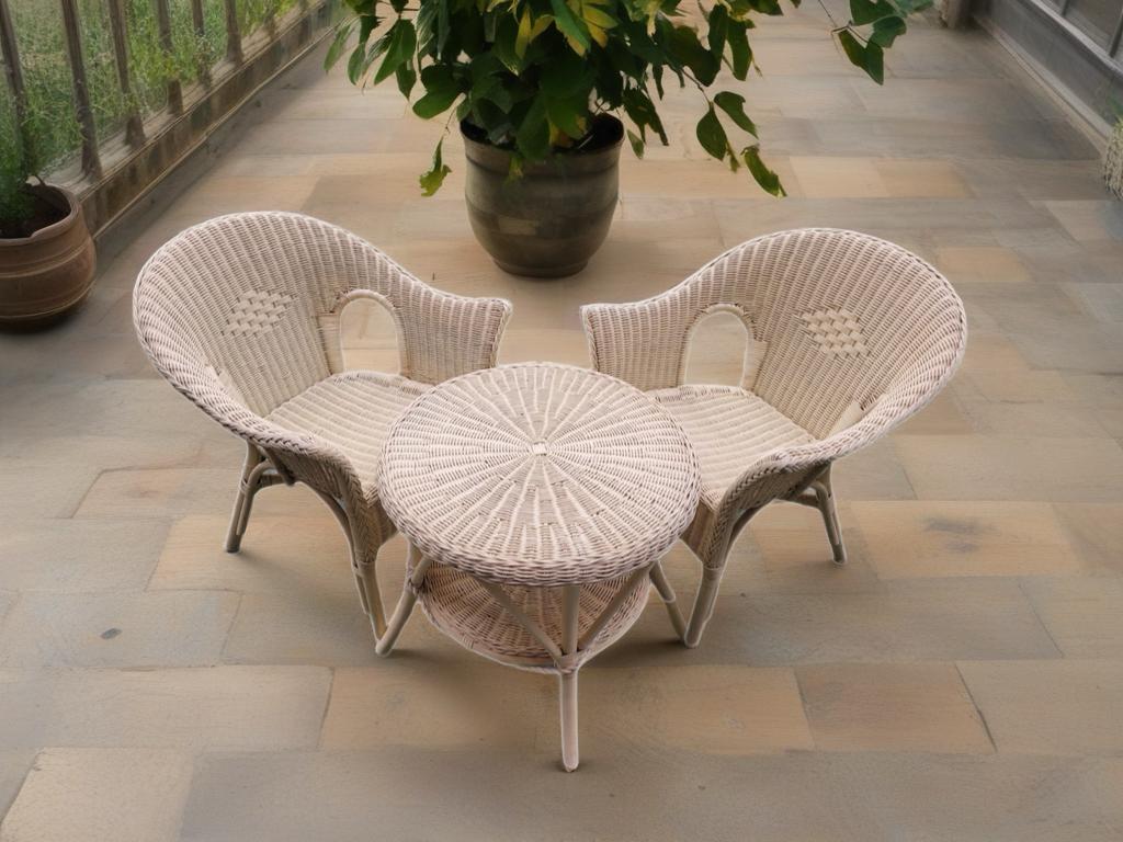 CONJUNTO DE MUEBLES MIMBRE Y RATTAN