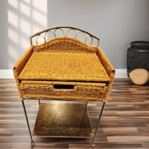 MESITA AUXILIAR/NOCHE EN FORJA Y MIMBRE