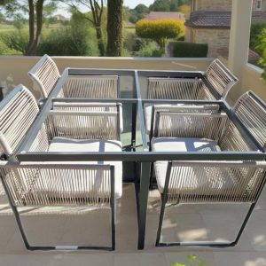 CONJUNTO DE COMEDOR EXTERIOR (Sin cristal)