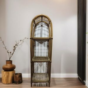 ESTANTERÍA ARQUEADA MIMBRE/RATTAN