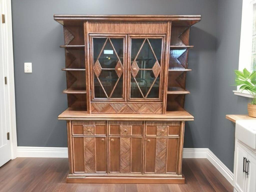 VITRINA/LIBRERIA CLASICA ARTESANAL