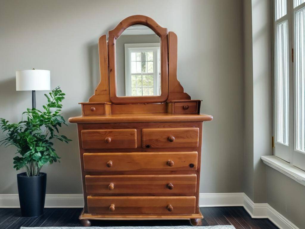 CÓMODA TOCADOR CON ESPEJO