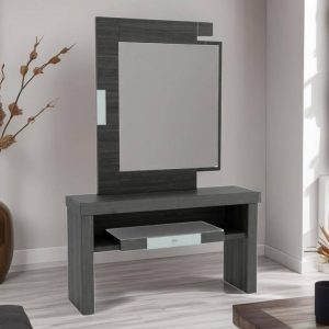 RECIBIDOR CON ESPEJO GEOMÉTRICO