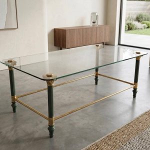 MESA DE CENTRO CRISTAL / 2 NIVELES