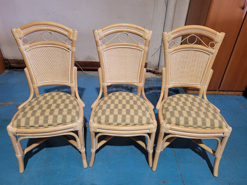 COMEDOR CON 3 SILLAS / MESA Y RATÁN - Imagen 3