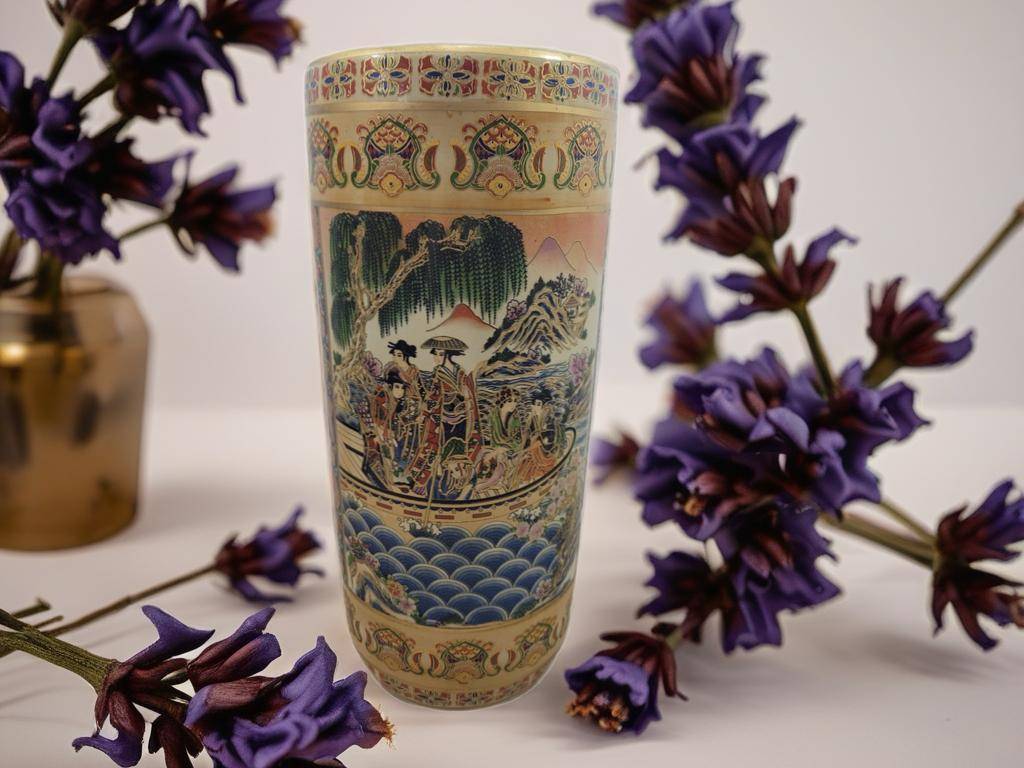 PARAGUERO DE PORCELANA ESTILO “Satsuma”