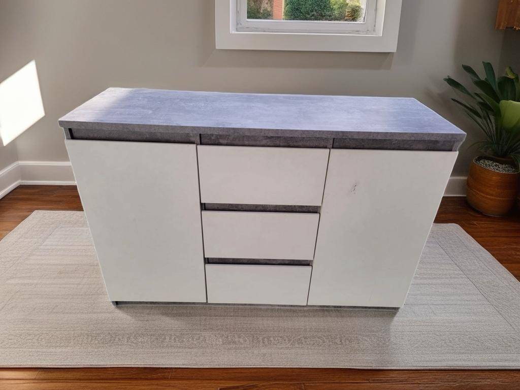 APARADOR MODERNO / BLANCO Y GRIS