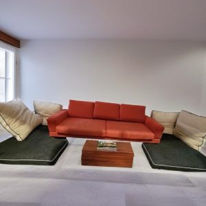 SOFÁ DE TELA 3 PLAZAS /COJINES AUXILIARES