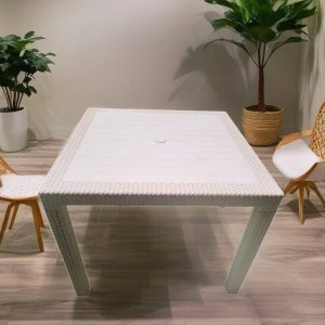 MESA JARDIN/ EXTERIOR BLANCA