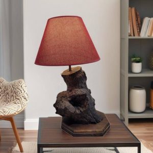 LÁMPARA DE MESA / ESTILO RUSTICO
