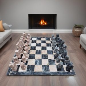JUEGO DE AJEDREZ / MARMOL Y ONIX