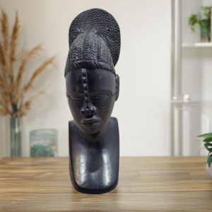 BUSTO AFRICANO TALLADO A MANO