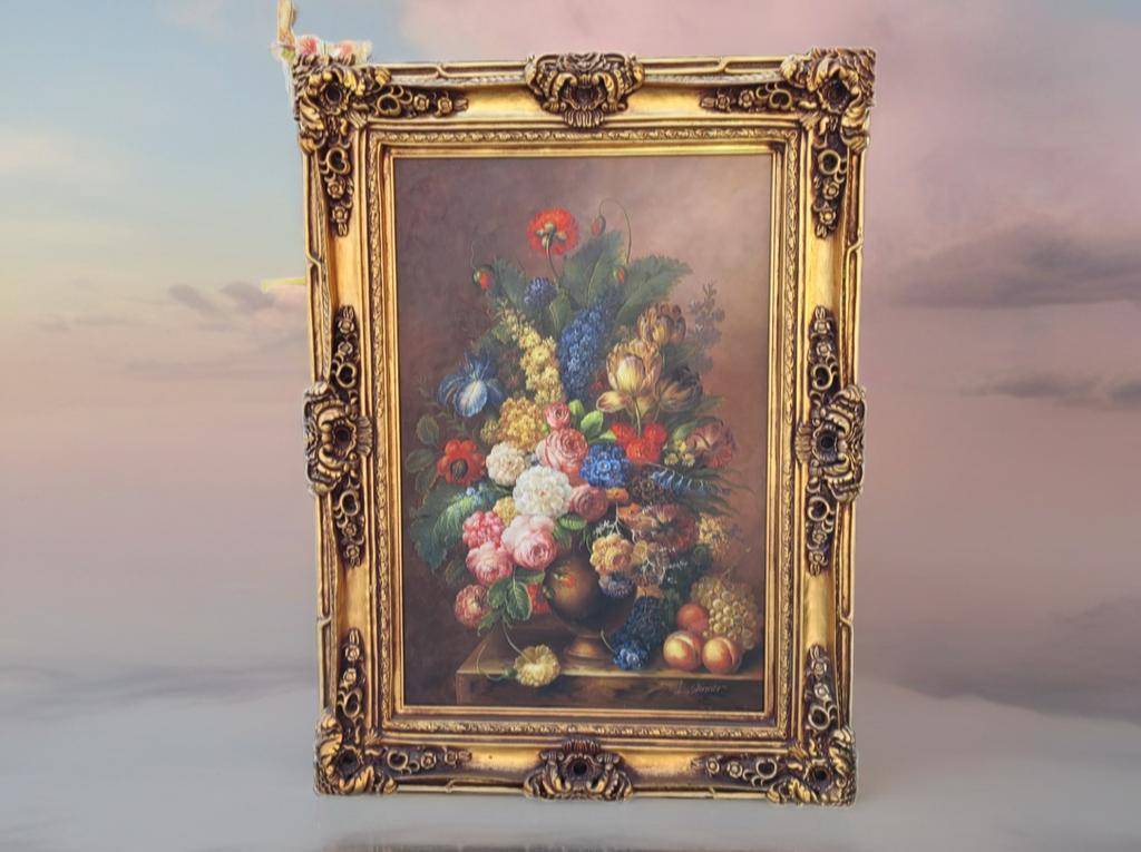 PINTURA BODEGÓN FLORAL CLÁSICO