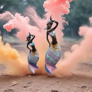 PAREJA DE ESCULTURAS AFRICANAS