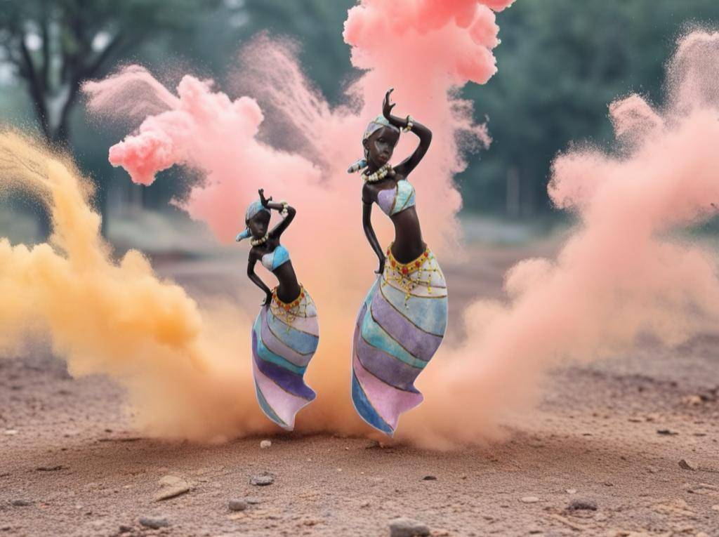 PAREJA DE ESCULTURAS AFRICANAS