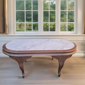 MESA DE CENTRO CON SOBRE DE MÁRMOL
