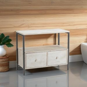 MUEBLE AUXILIAR RUSTICO 2 CAJONES