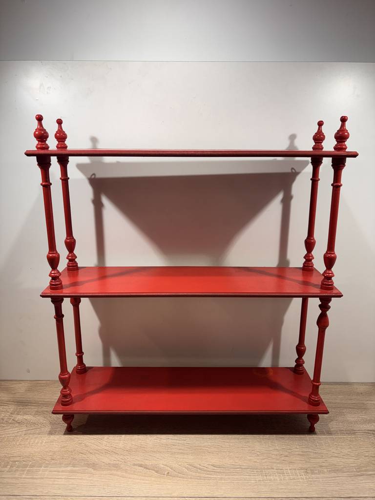 ESTANTERÍA VINTAGE MADERA ROJA - Imagen 6