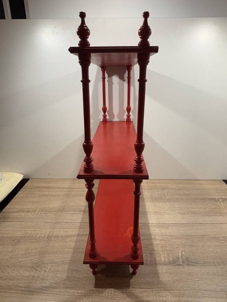 ESTANTERÍA VINTAGE MADERA ROJA - Imagen 2