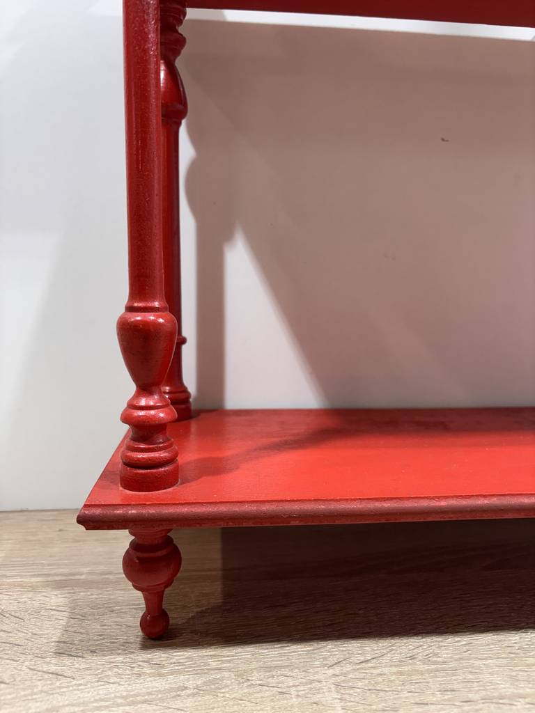 ESTANTERÍA VINTAGE MADERA ROJA - Imagen 3