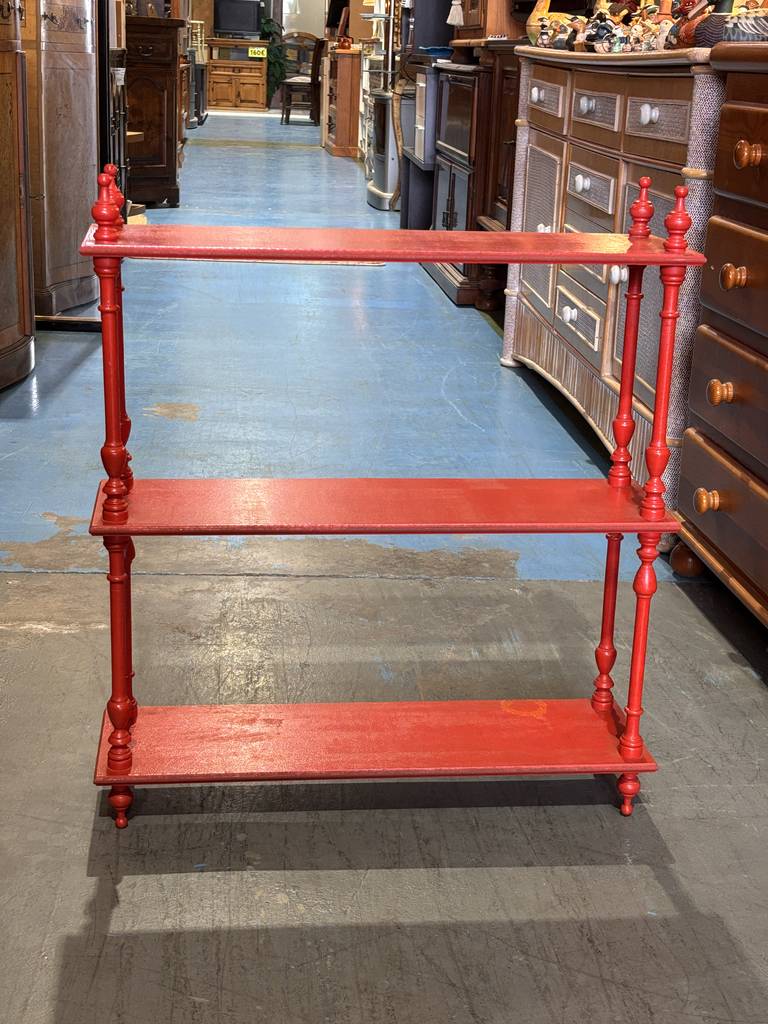 ESTANTERÍA VINTAGE MADERA ROJA - Imagen 4