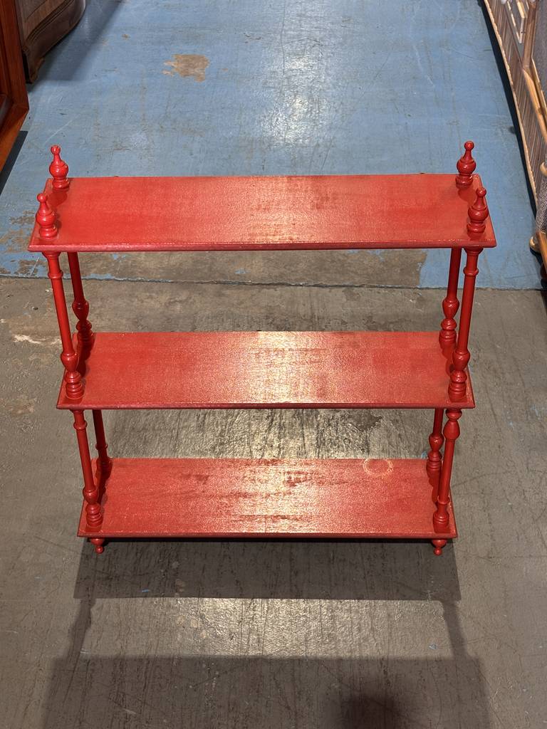 ESTANTERÍA VINTAGE MADERA ROJA - Imagen 5