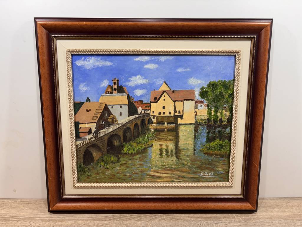 CUADRO OLEO/ Réplica de "El Puente de Moret" - Imagen 2